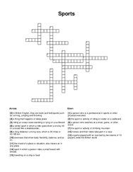 Sports Crossword Puzzle