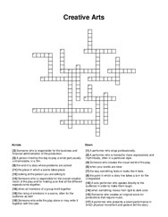 Creative Arts Crossword Puzzle