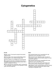 Cytogenetics Crossword Puzzle