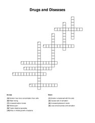Drugs and Diseases Crossword Puzzle