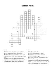 Easter Hunt Crossword Puzzle