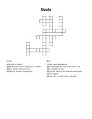 Goats Crossword Puzzle