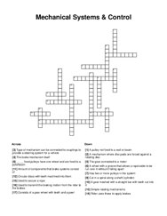 Mechanical Systems & Control Crossword Puzzle