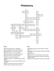 Phlebotomy Word Scramble Puzzle