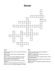Soccer Word Scramble Puzzle
