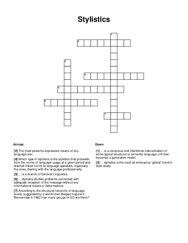 Stylistics Crossword Puzzle