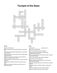 Trumpet of the Swan Word Scramble Puzzle