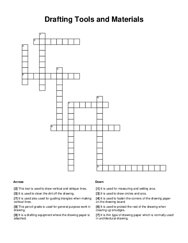 Drafting Tools and Materials Crossword Puzzle