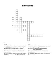 Emoticons Crossword Puzzle