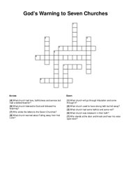 Gods Warning to Seven Churches Crossword Puzzle