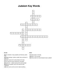 Judaism Key Words Crossword Puzzle