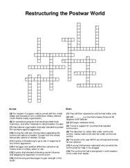 Restructuring the Postwar World Crossword Puzzle