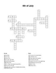 4th of July Crossword Puzzle