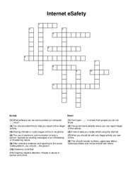 Internet eSafety Crossword Puzzle