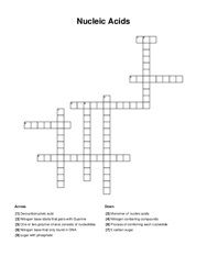 Nucleic Acids Crossword Puzzle