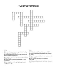 Tudor Government Crossword Puzzle