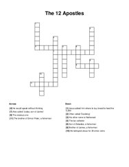 The 12 Apostles Crossword Puzzle
