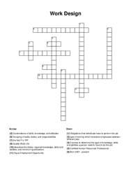 Work Design Word Scramble Puzzle