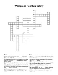 Workplace Health & Safety Word Scramble Puzzle