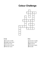 Colour Challenge Crossword Puzzle