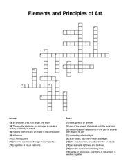 Elements and Principles of Art Word Scramble Puzzle