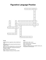 Figurative Language Practice Word Scramble Puzzle