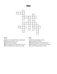 Hair Crossword Puzzle
