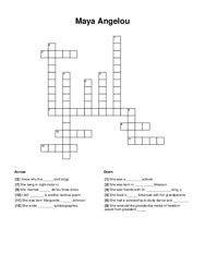 Maya Angelou Crossword Puzzle