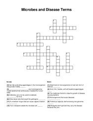 Microbes and Disease Terms Crossword Puzzle