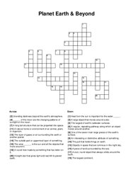 Planet Earth & Beyond Crossword Puzzle