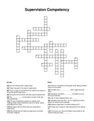 Supervision Competency Word Scramble Puzzle