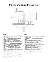 Training and Career Development Word Scramble Puzzle