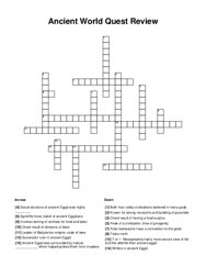 Ancient World Quest Review Word Scramble Puzzle
