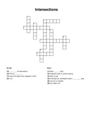 Intersections Word Scramble Puzzle