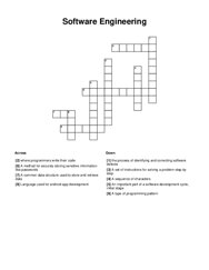 Software Engineering Crossword Puzzle