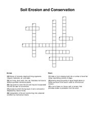 Soil Erosion and Conservation Crossword Puzzle