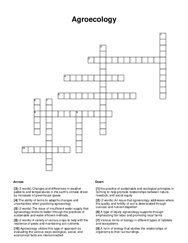 Agroecology Crossword Puzzle