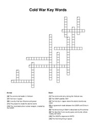 Cold War Key Words Crossword Puzzle