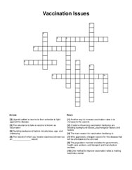Vaccination Issues Crossword Puzzle