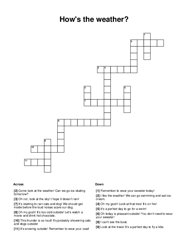 Hows the weather? Crossword Puzzle