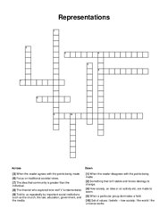 Representations Crossword Puzzle