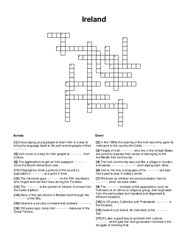 Ireland Crossword Puzzle