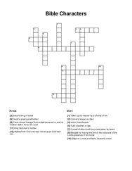 Bible Characters Word Scramble Puzzle