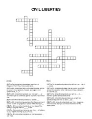 CIVIL LIBERTIES Crossword Puzzle