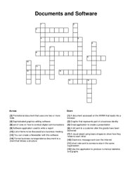 Documents and Software Crossword Puzzle