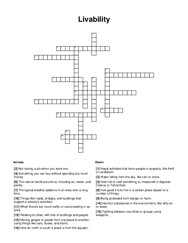 Livability Crossword Puzzle