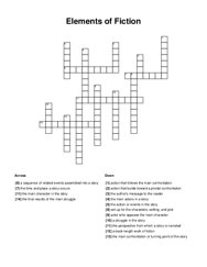 Elements of Fiction Crossword Puzzle