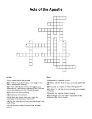 Acts of the Apostle Word Scramble Puzzle