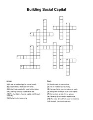 Building Social Capital Word Scramble Puzzle
