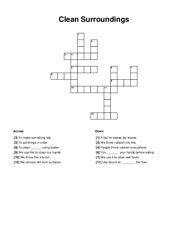 Clean Surroundings Word Scramble Puzzle
